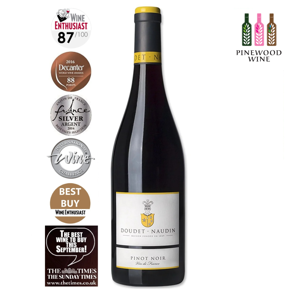 Doudet Naudin - Pinot Noir Vin de France 2023, 750ml