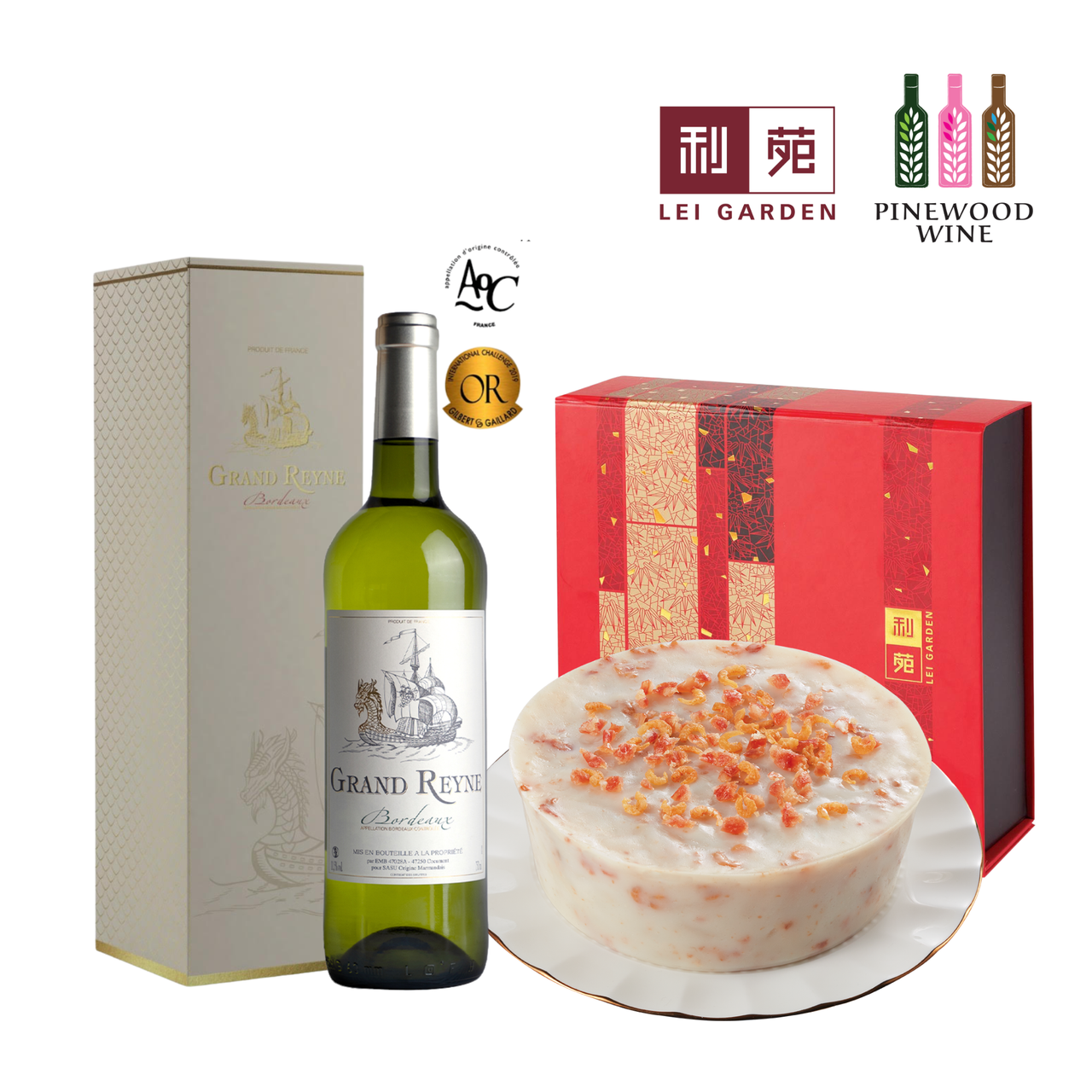 2026 CNY - Lei Garden x Pinewood Wine - Turnip Pudding with Wine Pairing Set (Blanc) Voucher