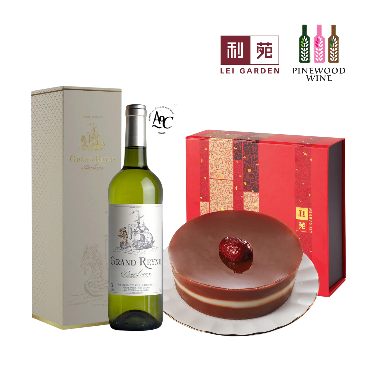 2026 CNY - Lei Garden x Pinewood Wine - Dates Pudding with Wine Pairing Set (Blanc) Voucher