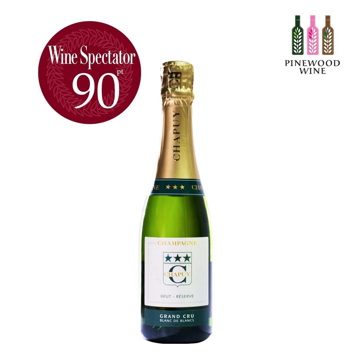 Chapuy Brut Reserve, Grand Cru Blanc de Blancs NV, Half 375ml