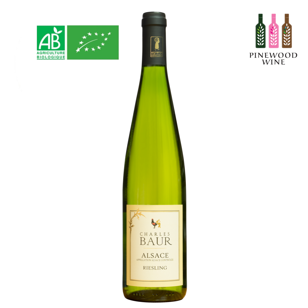 Coq de Charles Baur (Rooster) Riesling, AOC Alsace, 2020, 750ml
