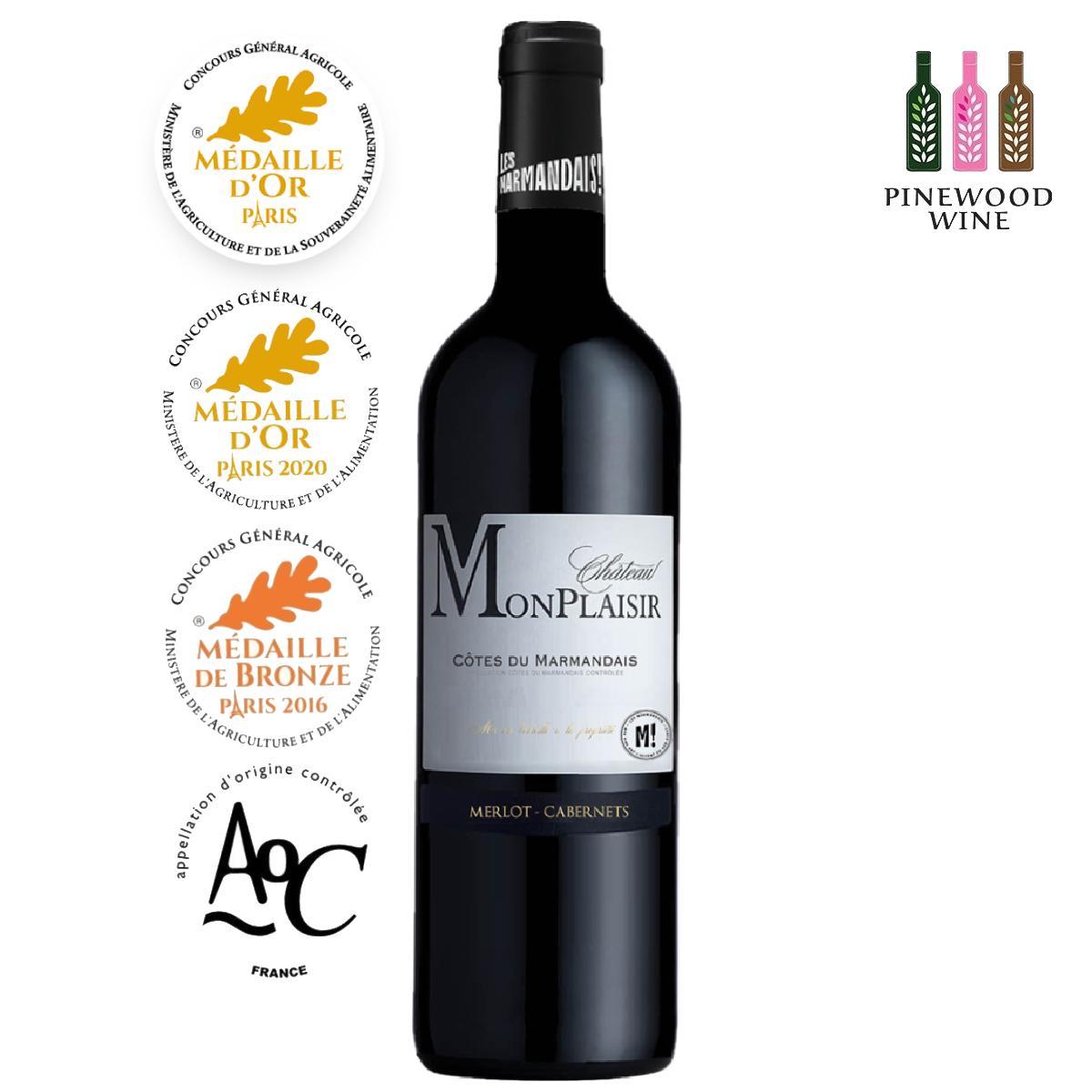 Chateau Monplaisir, AOC Cotes du Marmandais 2024, 750ml