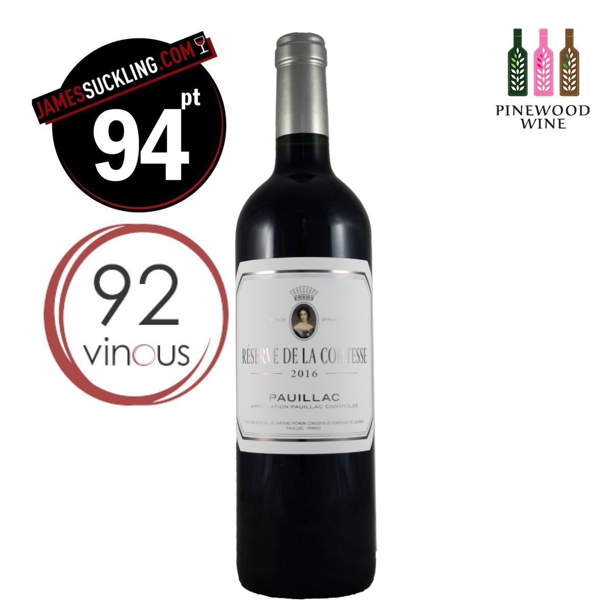 Reserve de la Comtesse, Lalande Pauillac 2nd Wine, 2016, 750ml
