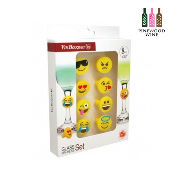 Vin Bouquet - Emoji Glass Markers - Pinewood Wine