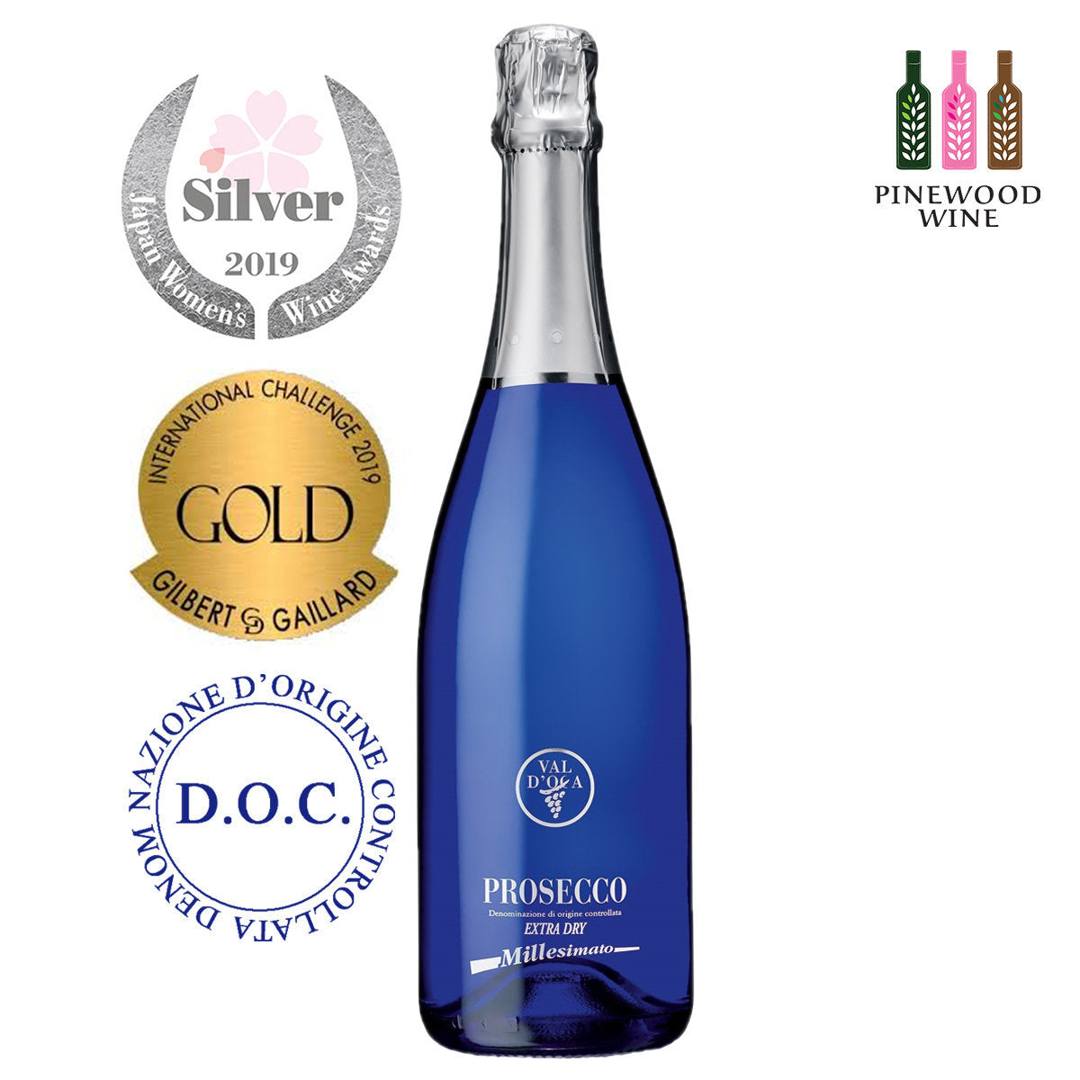 Blu Millesimato Extra Dry DOC Prosecco 750ml - Pinewood Wine