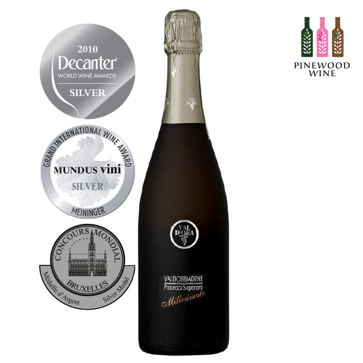 Valdobbiadene Extra Dry DOCG Prosecco Superiore Millesimato 2018, 750ml - Pinewood Wine