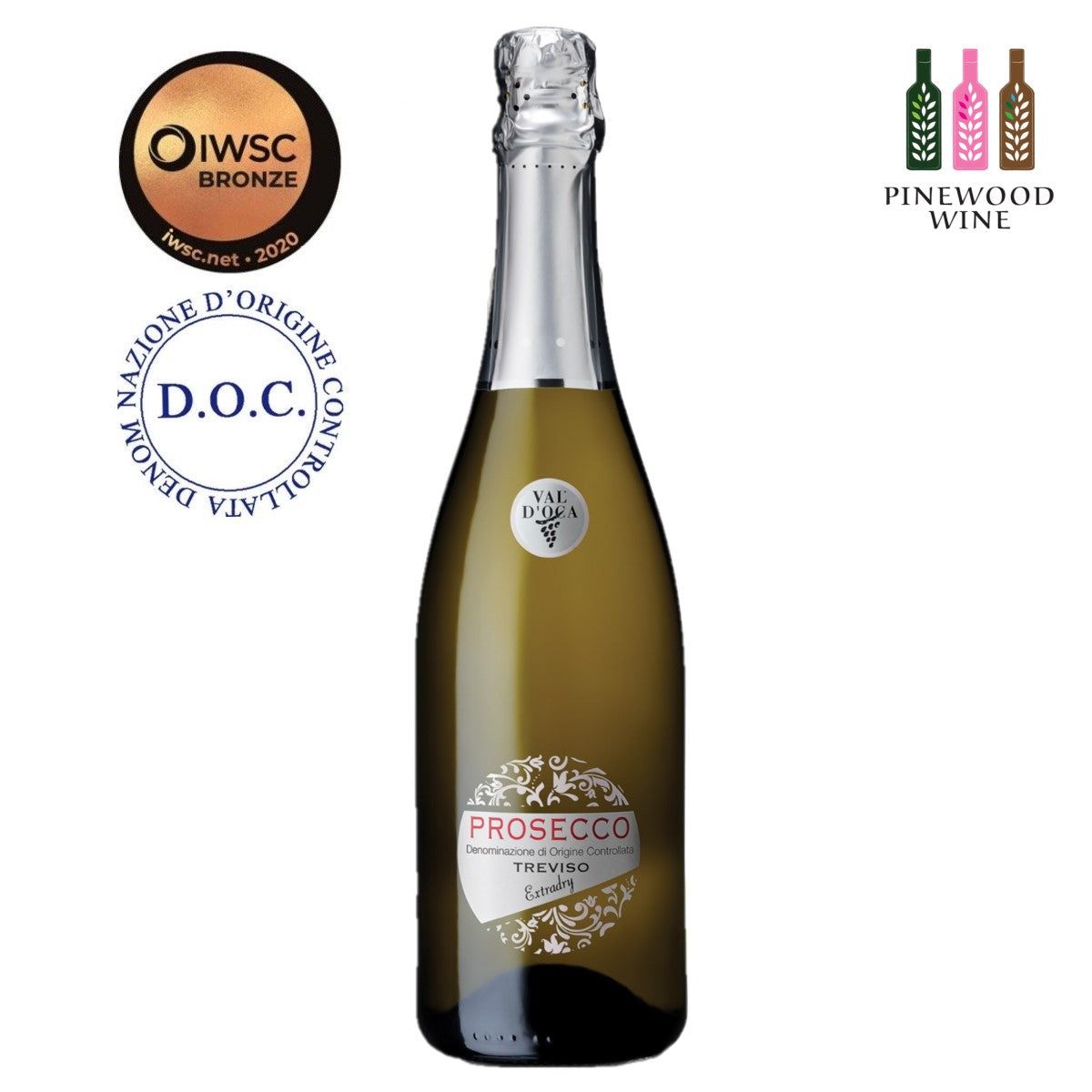 Argento Prosecco DOC Treviso Extra Dry, NV, 750ml