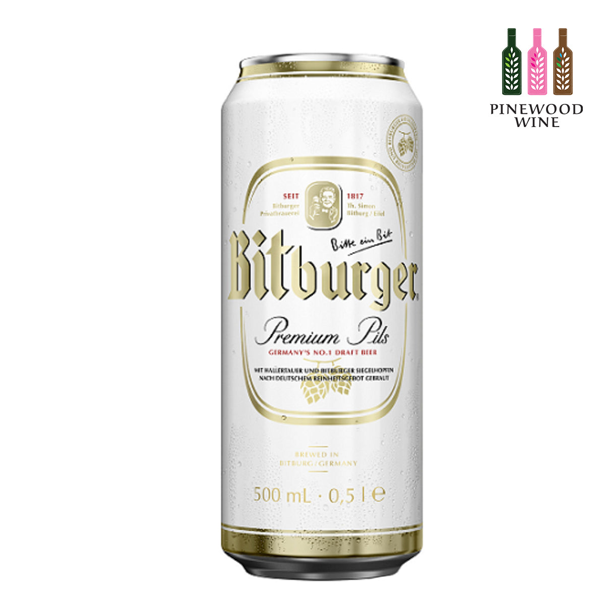 Bitburger 500ml Can x 24/cs - Pinewood Wine