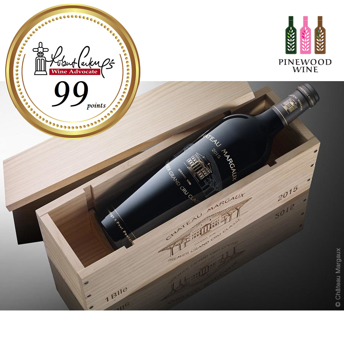 Chateau Margaux 1er Cru 2015 (OWC x 1) 750ml - Pinewood Wine