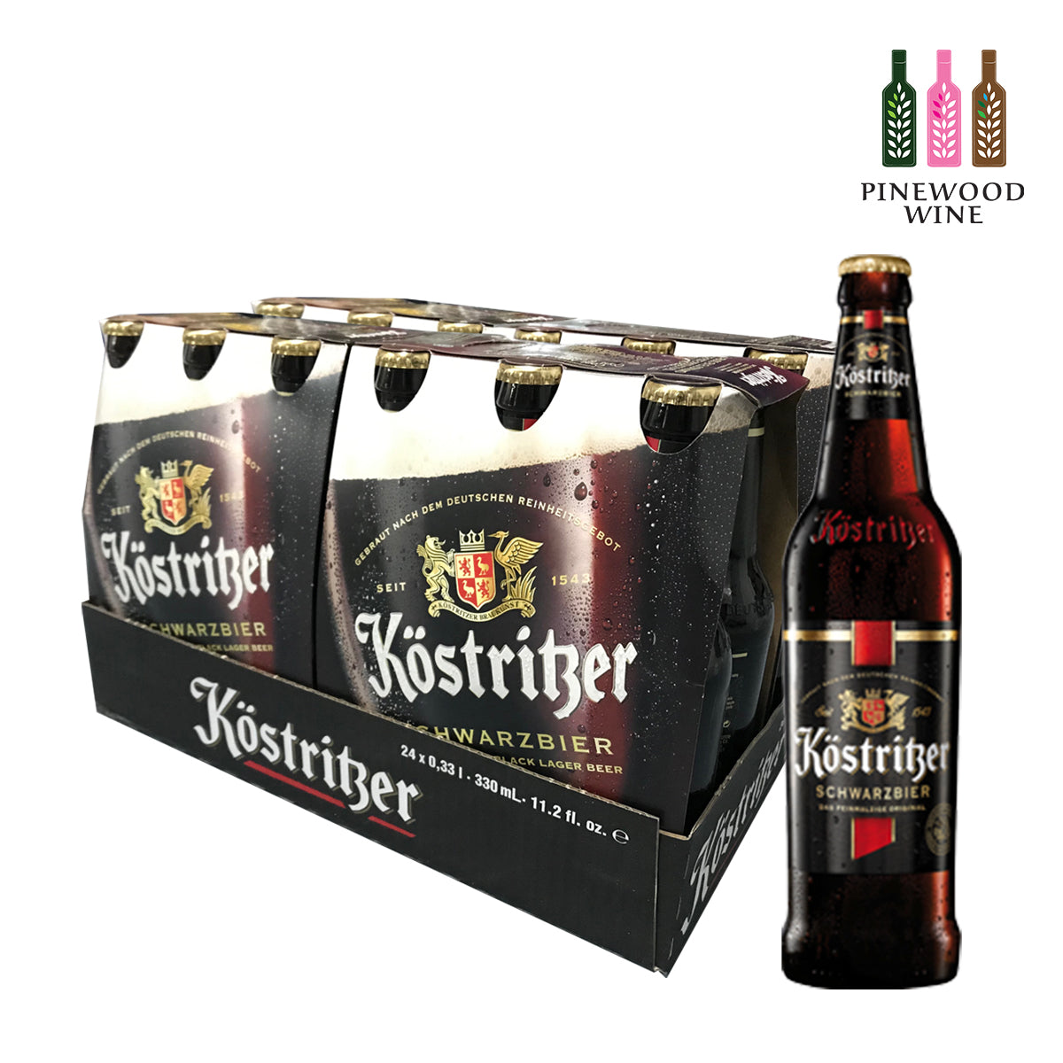 Kostritzer Schwarzbier  330ml Bottle x 24/cs - Pinewood Wine