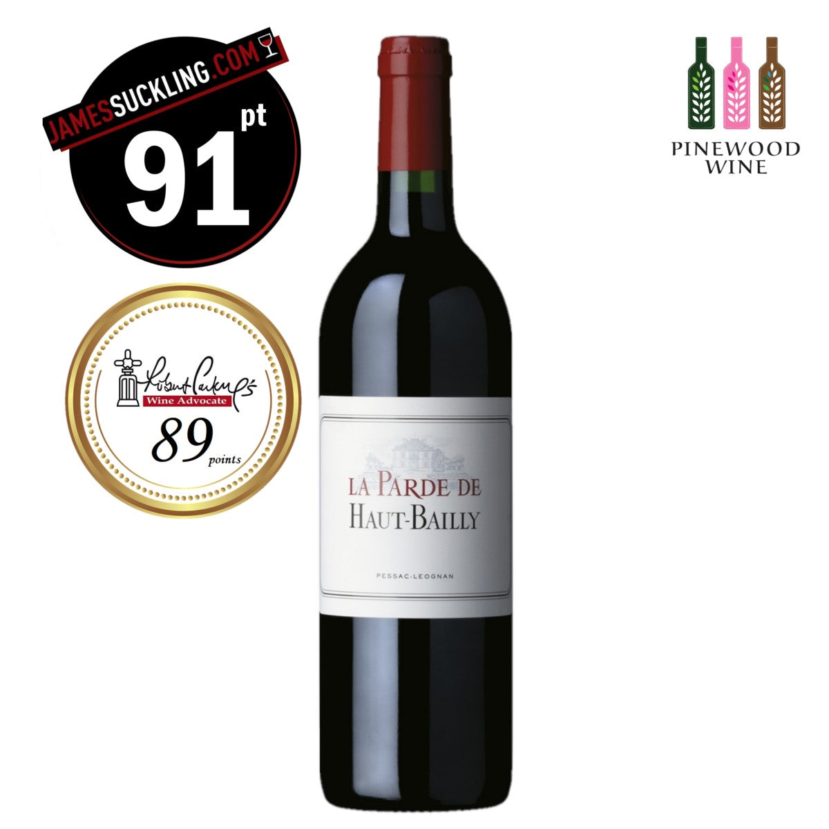 La Parde de Haut Bailly, Pessac Leognan, Chateau Haut Bailly 2nd Wine, 2012, 750ml