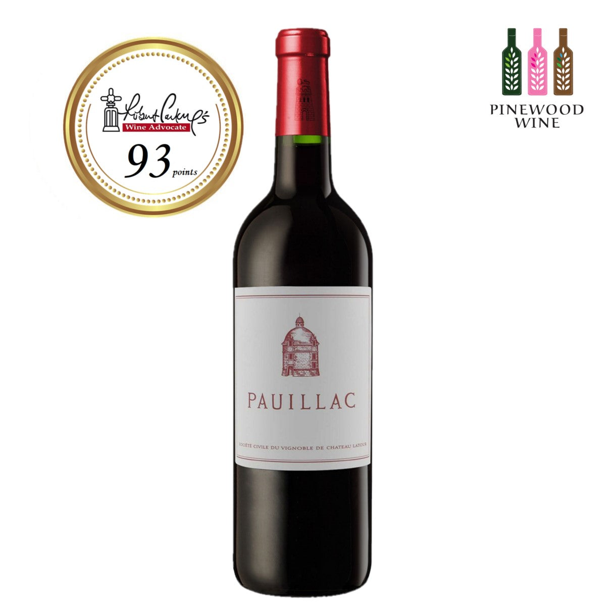 波雅克拉圖 (Pauillac de Latour)，拉圖波雅克酒莊 1 級三級葡萄酒，2010 年，750 毫升