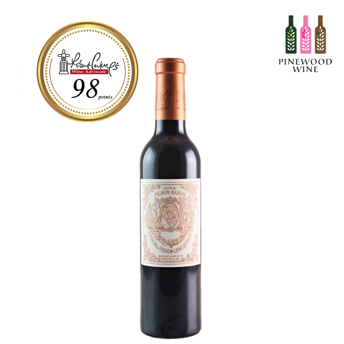 Pichon Longueville Baron, Pauillac 2eme Cru, 1990, 375ml