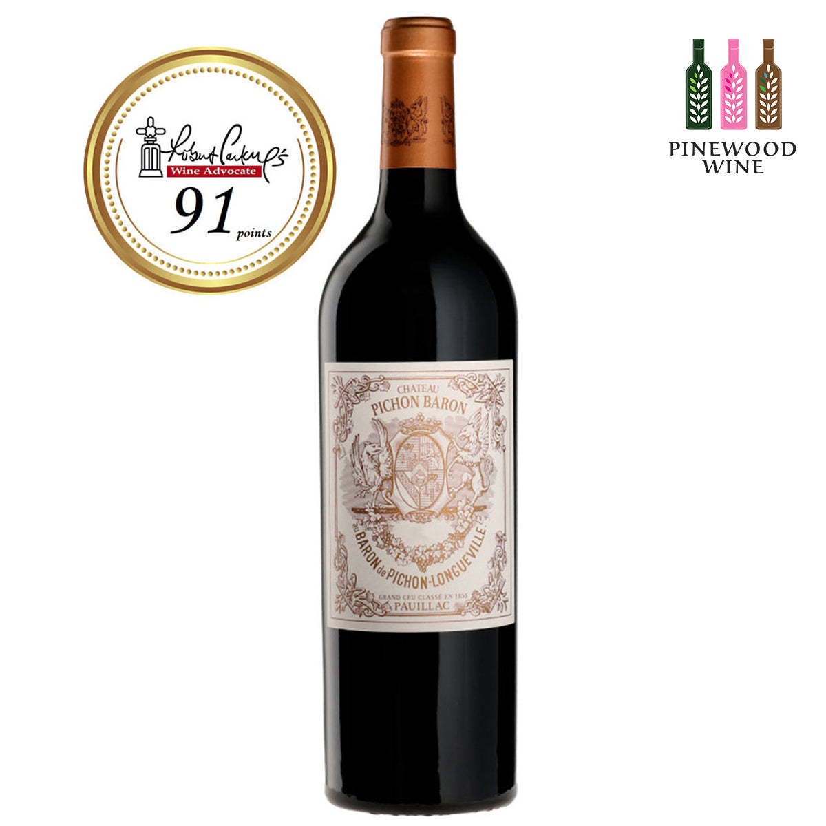 Pichon Longueville Baron Pauillac 2eme Cru 2011, RP 91 750ml - Pinewood Wine