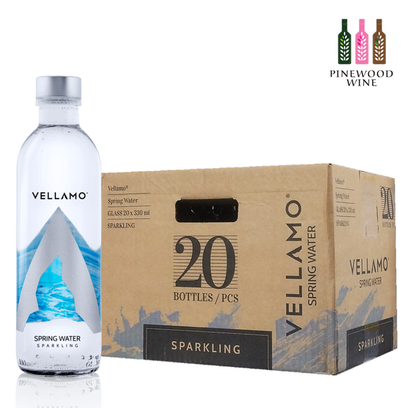 Vellamo Spring Water (Sparkling), 330ml x 20 (Glass bottle)