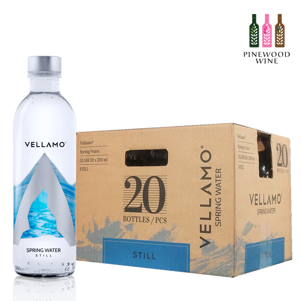 Vellamo 泉水（靜止），330ml x 20（玻璃瓶）