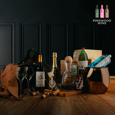 Luxurious Hamper (French Wines, Italian Sparkling, Italian Juices, Finnish Mineral Water & Wine Accessories)